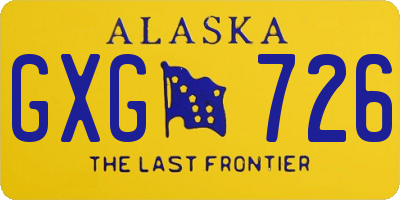 AK license plate GXG726