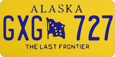 AK license plate GXG727
