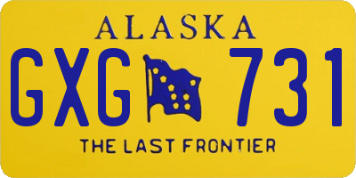 AK license plate GXG731
