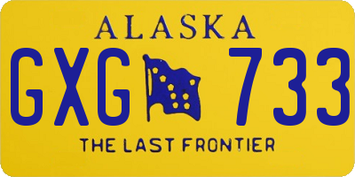 AK license plate GXG733