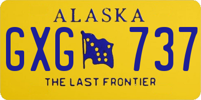 AK license plate GXG737