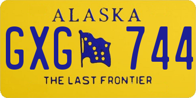 AK license plate GXG744