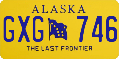 AK license plate GXG746