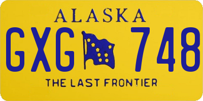 AK license plate GXG748