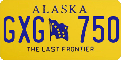 AK license plate GXG750