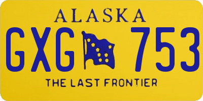 AK license plate GXG753