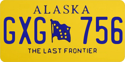 AK license plate GXG756