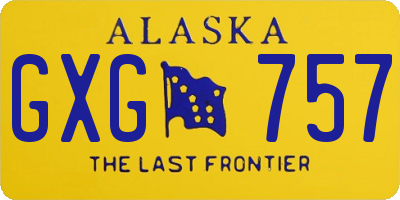 AK license plate GXG757