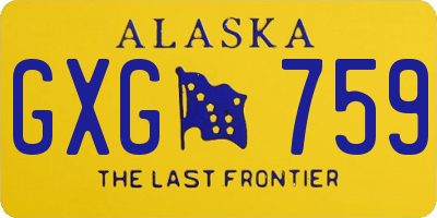 AK license plate GXG759