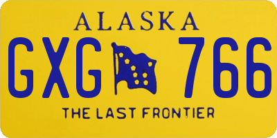 AK license plate GXG766