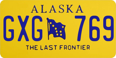 AK license plate GXG769