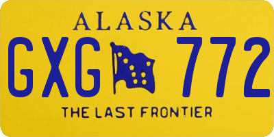 AK license plate GXG772