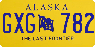 AK license plate GXG782