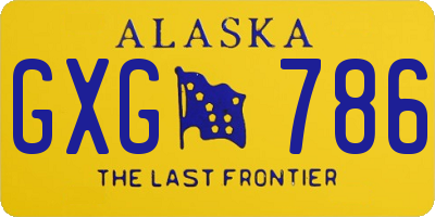 AK license plate GXG786