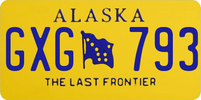 AK license plate GXG793