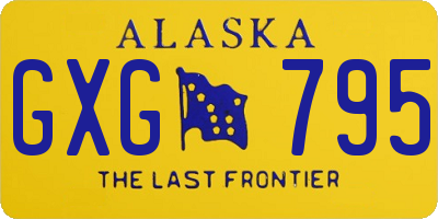 AK license plate GXG795