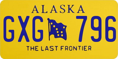 AK license plate GXG796