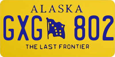 AK license plate GXG802