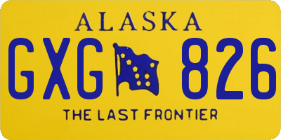 AK license plate GXG826