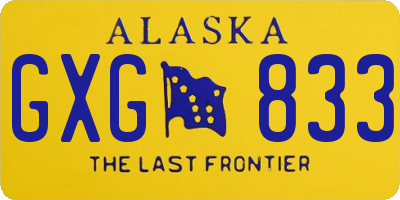 AK license plate GXG833