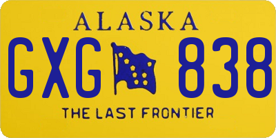 AK license plate GXG838