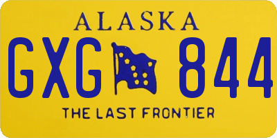 AK license plate GXG844