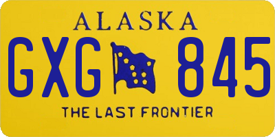 AK license plate GXG845