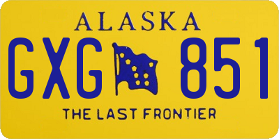 AK license plate GXG851