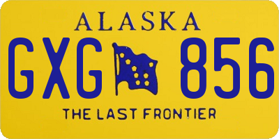 AK license plate GXG856