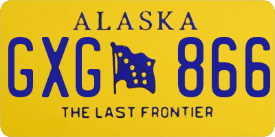 AK license plate GXG866