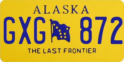 AK license plate GXG872