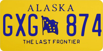 AK license plate GXG874