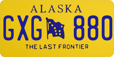 AK license plate GXG880