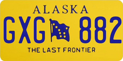 AK license plate GXG882