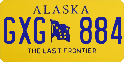 AK license plate GXG884
