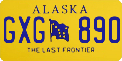 AK license plate GXG890