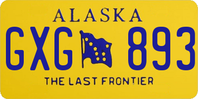 AK license plate GXG893