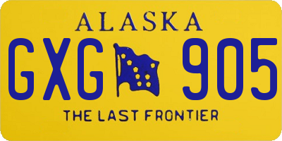 AK license plate GXG905