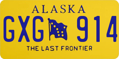 AK license plate GXG914