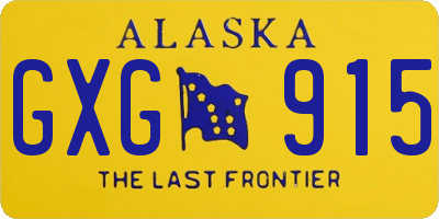 AK license plate GXG915