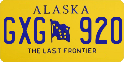 AK license plate GXG920