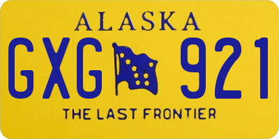 AK license plate GXG921
