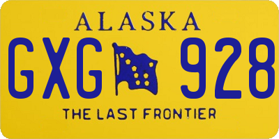 AK license plate GXG928