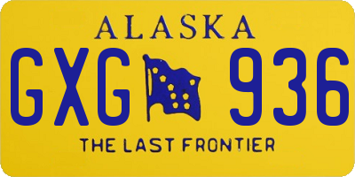 AK license plate GXG936