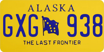 AK license plate GXG938