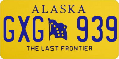 AK license plate GXG939