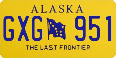 AK license plate GXG951