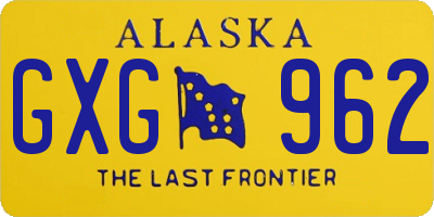 AK license plate GXG962