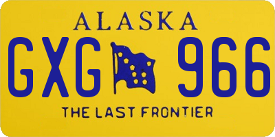 AK license plate GXG966