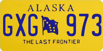 AK license plate GXG973